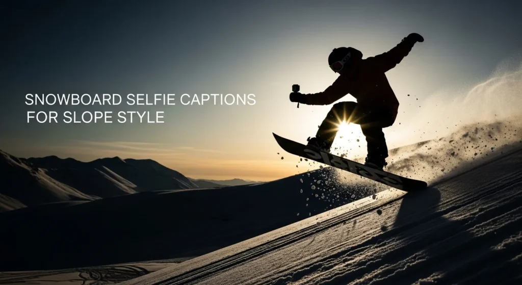 Snowboard Selfie Captions For Slope Style