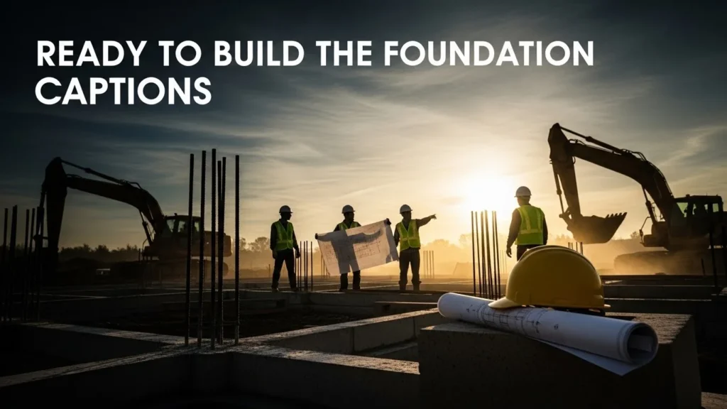 Ready to Build the Foundation Captions