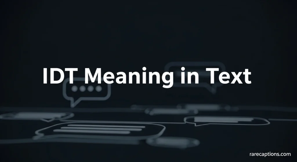 IDT Meaning in Text