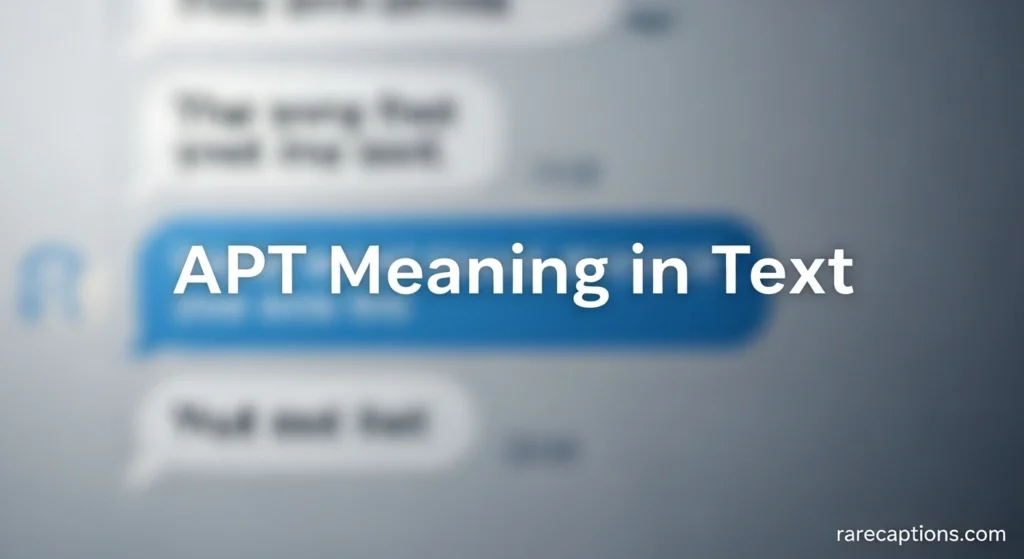 APT Meaning in Text