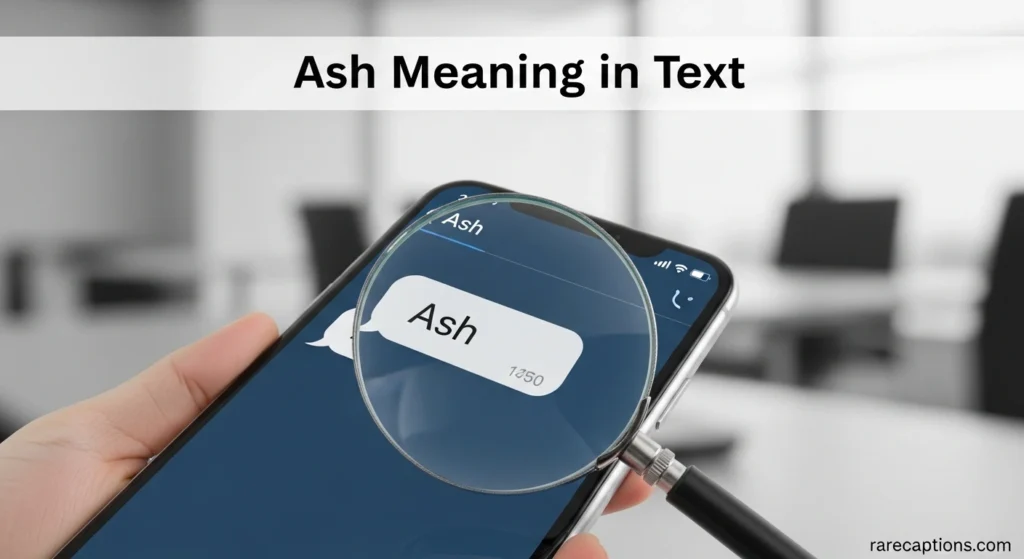 Ash Meaning in Text