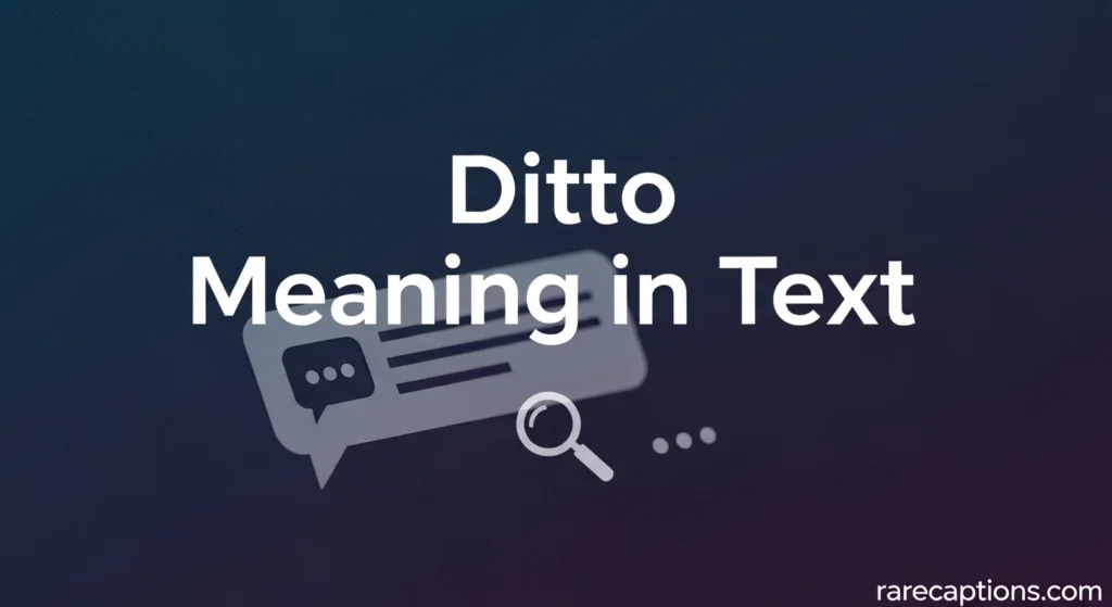 Ditto Meaning in Text
