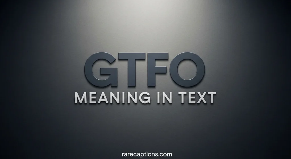 GTFO Meaning in Text