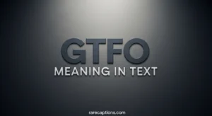 GTFO Meaning in Text