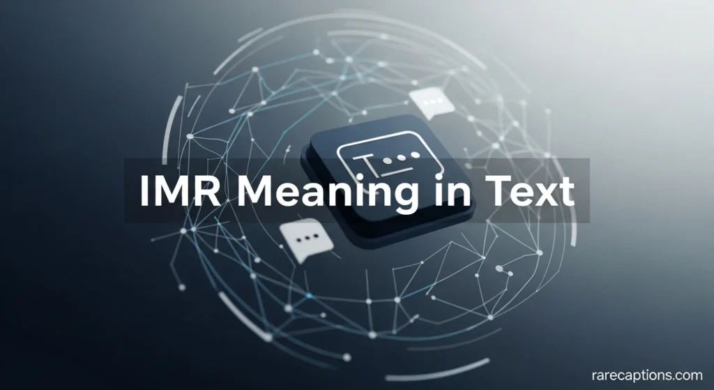 IMR Meaning in Text