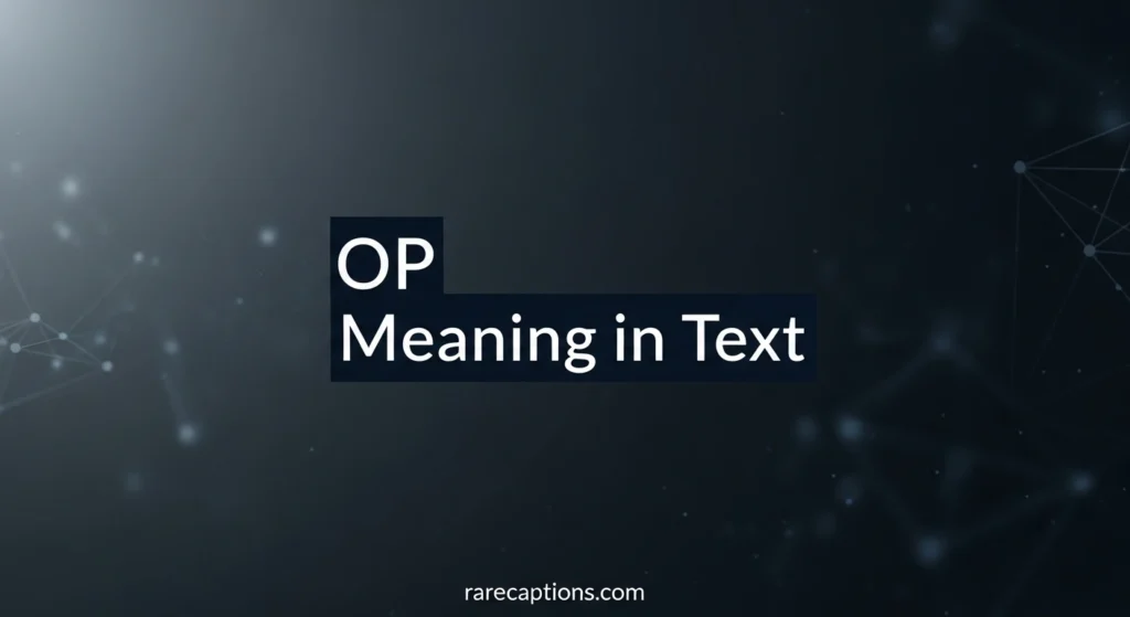 OP Meaning in Text
