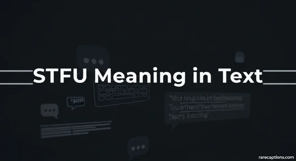 STFU Meaning in Text