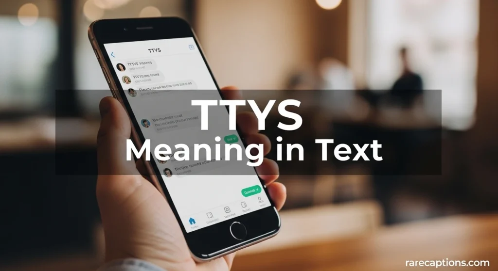 TTYS Meaning in Text