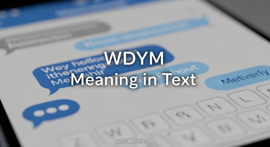 WDYM Meaning in Text