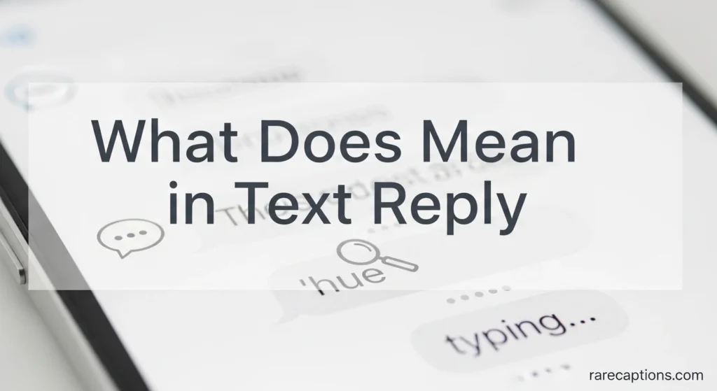 What Does Mean in Text Reply